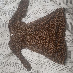 Xs Leopard cheetah dress 3/4 sleeve